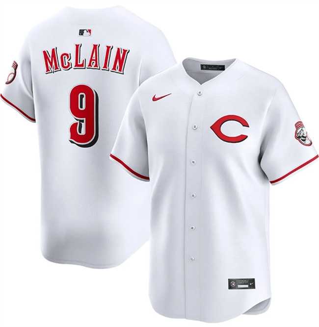 Mens Cincinnati Reds #9 Matt McLain White 2025 Home Limited Stitched Jersey Dzhi